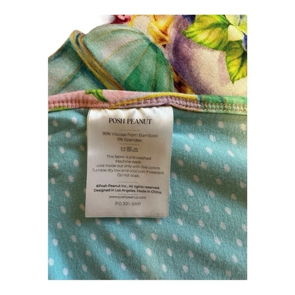 Posh Peanut Patoo Tea Party Pattern Baby Blanket - Picture 4 of 6